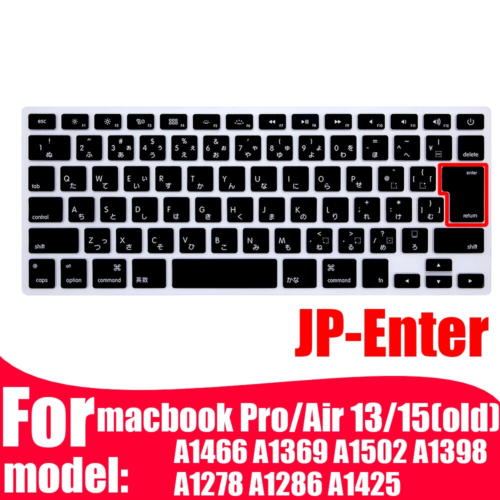 Japanese Laptop keyboard cover protector for macbook pro13 A2159A2289 For macbook air13 A2179 A1932 Keyboard case laptop skin: Pro Air 13 15 old