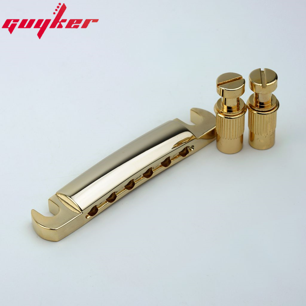 Cordal de barra de parada de guitarra con anclajes y tachuelas para guitarras LP SG dorado