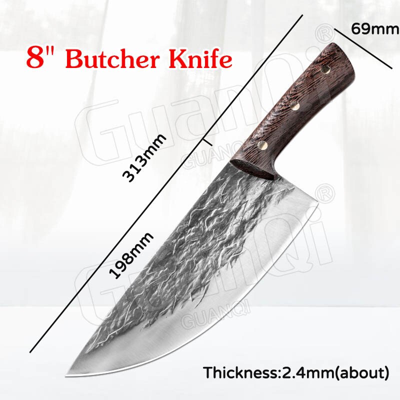 Küche Messer Set Cleaver Messer Utility Kochmesser Fleisch Cleaver Gemüse Schneiden Messer High Carbon Stahl Boning Messer: F without cover