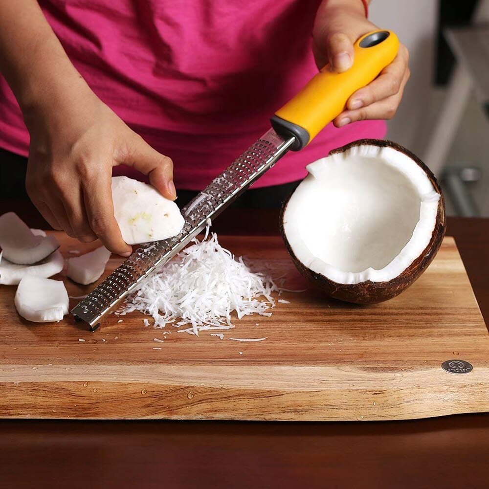 ALIM Pro Citrus Lemon Zester & Cheese Grater - Parmesan Cheese,Lemon,Ginger,Garlic,Nutmeg,Chocolate,Vegetables,Fruits - Ra