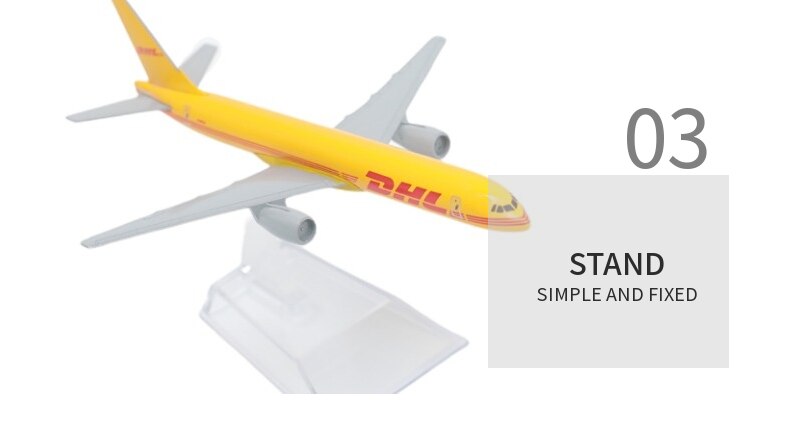 Scala DHL Boeing 757 aeroplano pressofuso modello di aereo 6 &quot;aereo in metallo aereo Home Office Decor giocattoli in miniatura per bambini