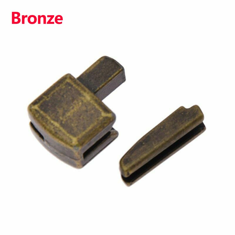 5 sets metalen reparatie ritsstoppers met open einde, doe-het-zelf naaiaccessoires voor ritsen voor kleding: Bronzen / Nummer 8
