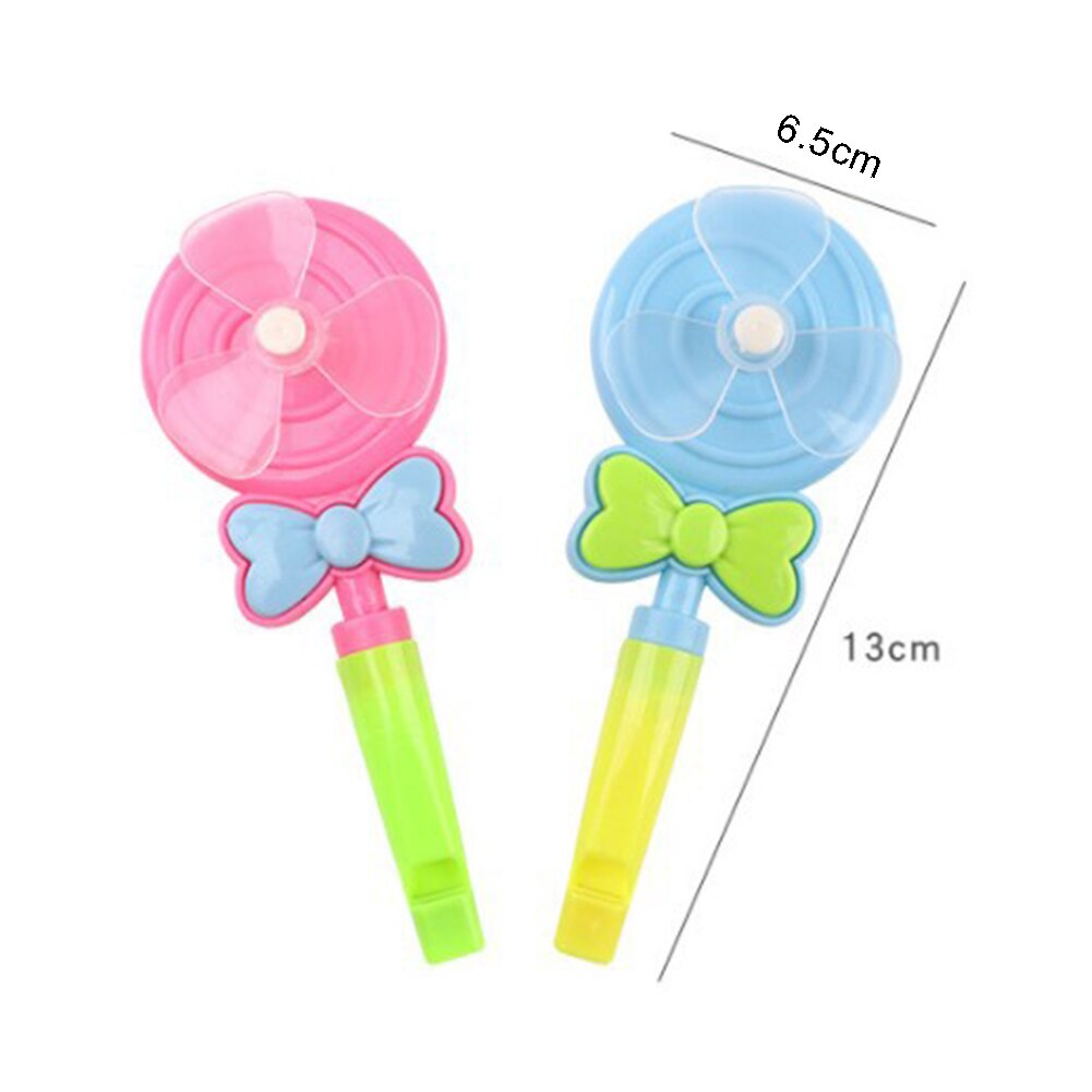 4 stk baby børn vindmølle legetøj slikkepind form lille vindmølle fløjte udviklingsmæssigt udendørs håndtag legetøj pinwheel vind spinner