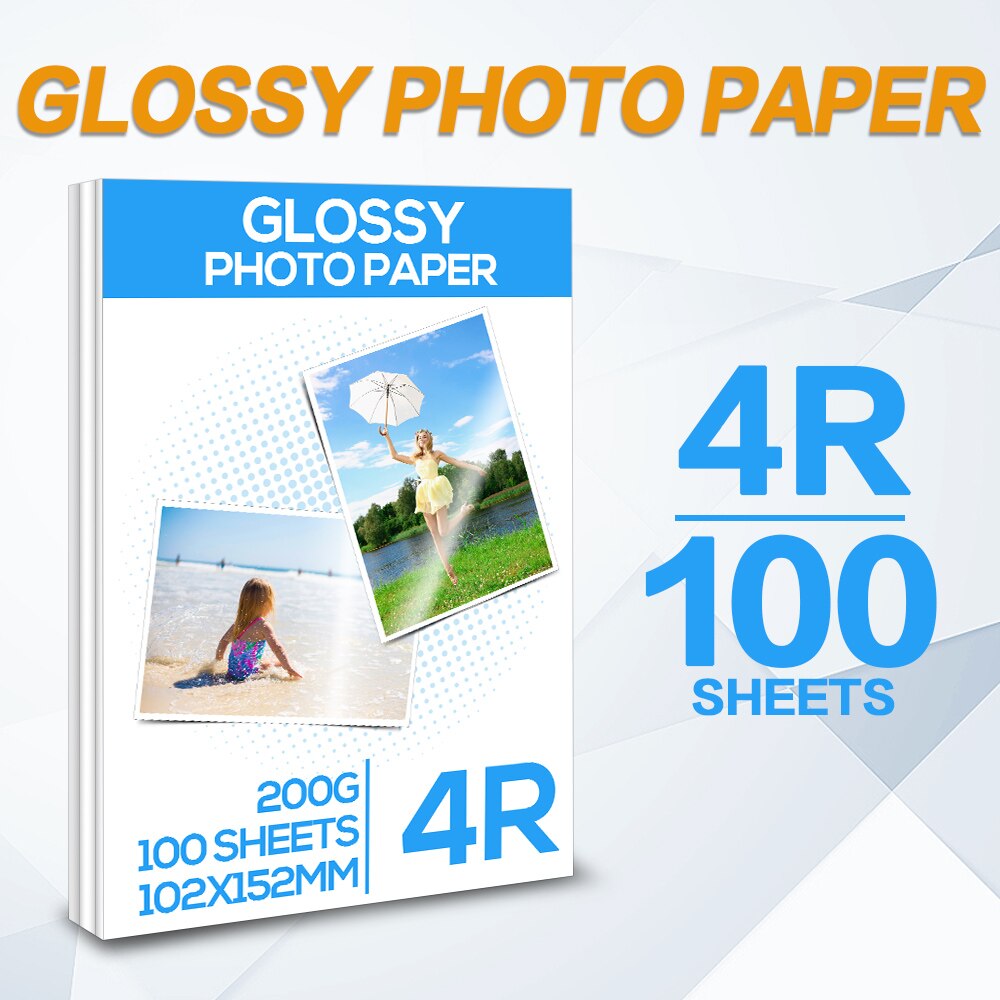 Labelwell 4R 100 hojas 200g papel fotográfico brillante adecuado para álbum de fotos 102mm * 152mm 4R papel fotográfico para inyección de tinta Papel de impresora: Default Title