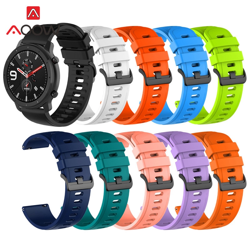 22Mm Siliconen Sport Band Voor Huami Amazfit Gtr 47Mm Vervanging Armband Band Voor Samsung Galaxy Horloge 46Mm gear S3 Huawei Gt