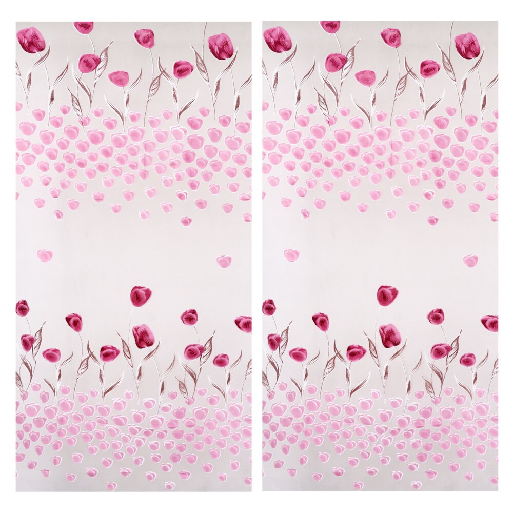 2pcs Modern Sheer Curtains Tulip Window Tulle Curtains Window Screen Curtain: Default Title