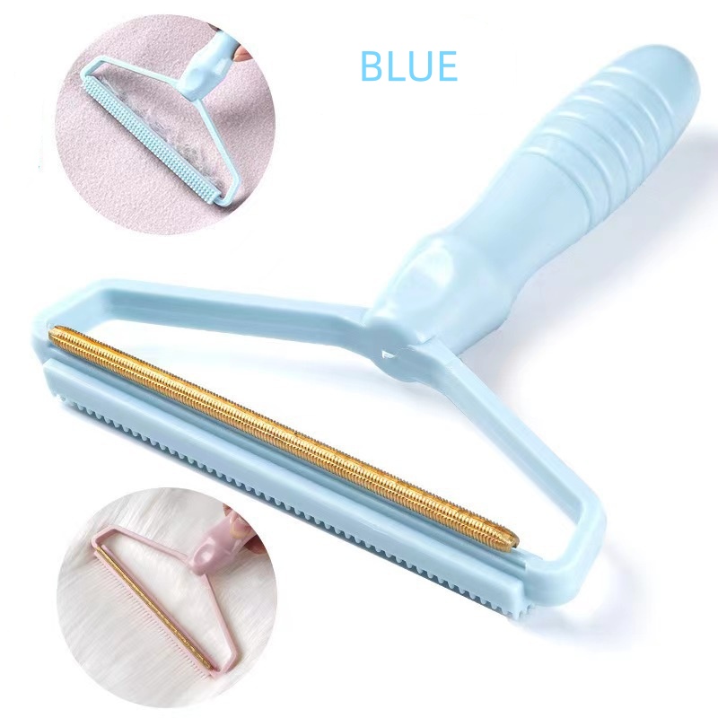 Tierhaar-Entfernungsbürste Tragbarer Manueller Fusselentferner Effektiver Fussel- und Pelletentferner für Kleidung, Teppiche, Sofas und Autositze: Blau