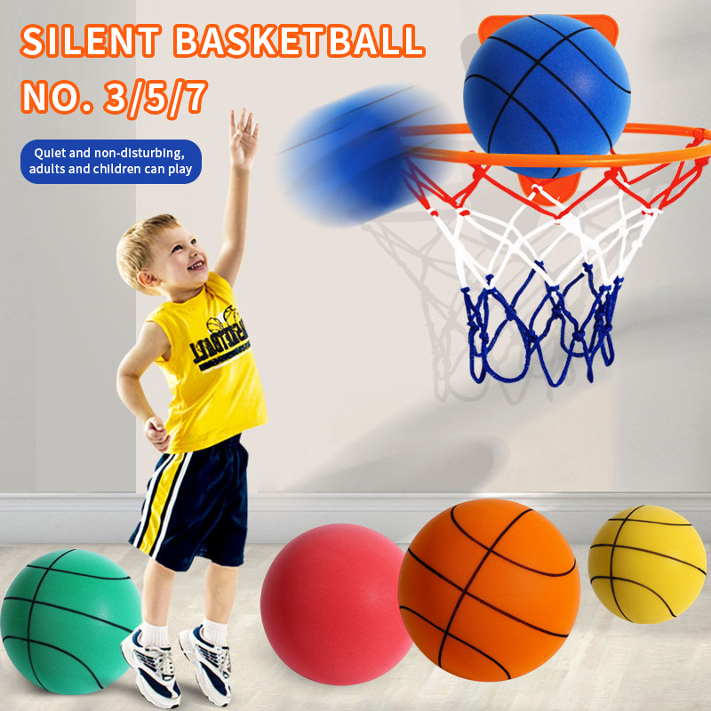 Bola de basquete silenciosa, sem ruído, alta densidade, espuma pu macia, bola espremível, interior, mudo, quicando, brinquedos esportivos para crianças