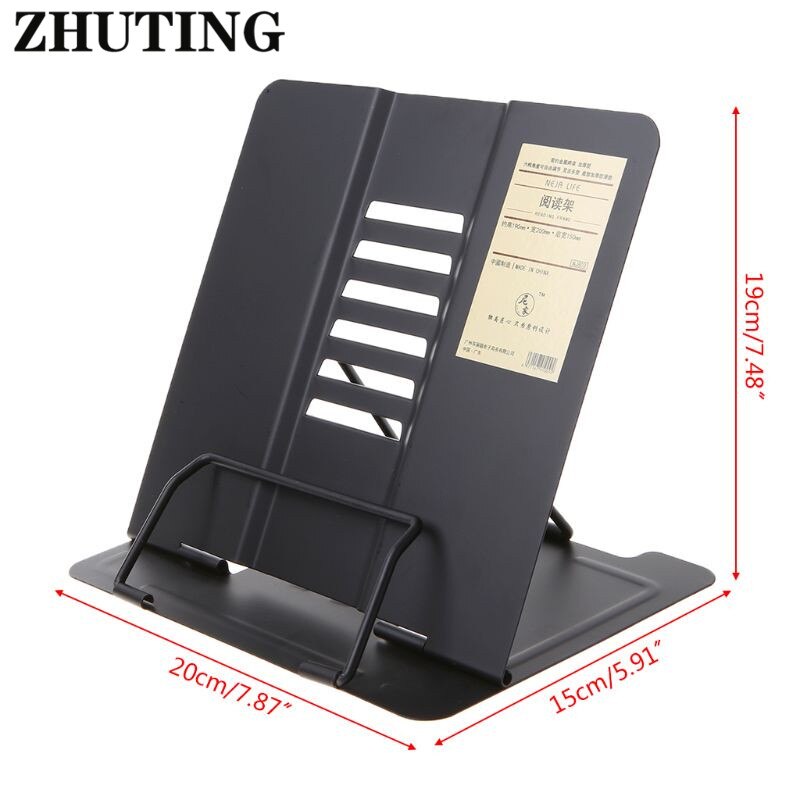 Portable Metal Adjustable Reading Book Holder Support Document Shelf Bookstand Book Stand