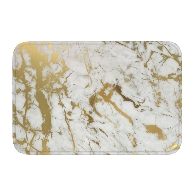 Tappetino per porta in marmo nero fumé, antiscivolo, con texture astratta, bagno, cucina, garage, 40 x 60 cm, ingresso soggiorno: 40 cm x 60 cm / Luce Verde