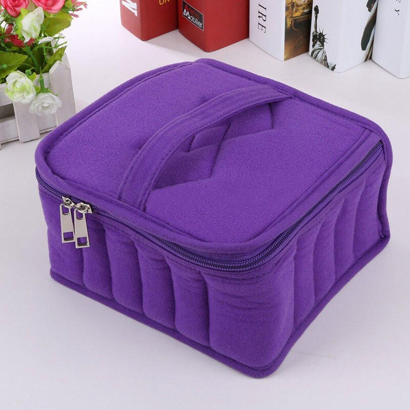 Tragbare 16 Flasche 15ml Ätherisches Öl Lagerung Tasche Tasche Halfter fallen Reise Nagellack Veranstalter Lagerung Kasten Container Sarg
