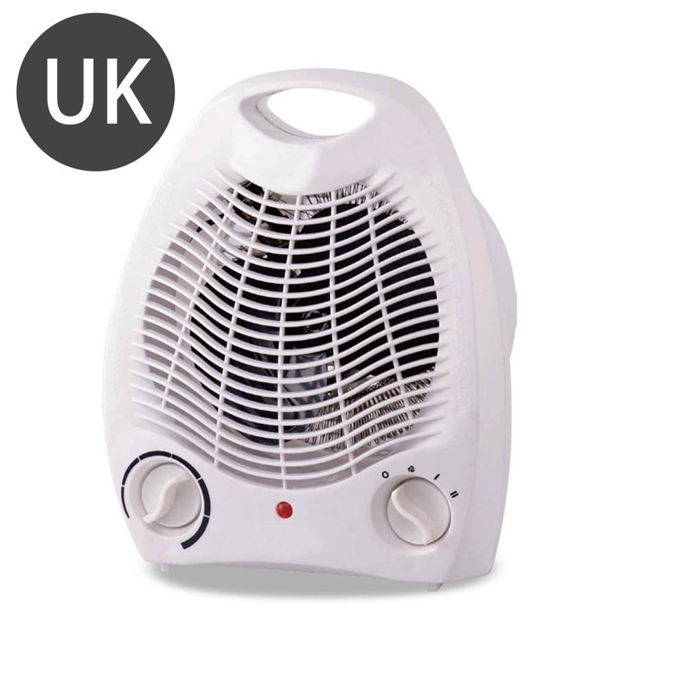 Upright Home Oscillating Electric Heater Fans 2kw Adjustable Thermostat 220V Electric Winter Warmer Desktop Heater EU Plug: UK specifition