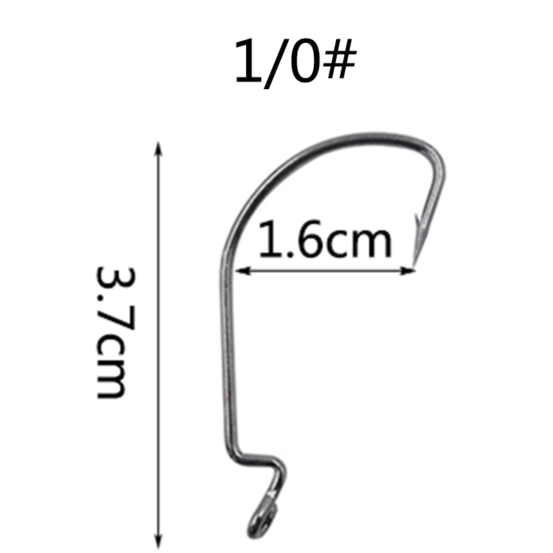 10 sztuk/partia połowów miękkie Robak haki wysoki węgiel stal szeroki Super Zamek haczyki rybackie przynęty Softjerk haki 6 #-4/0 # wędkarskiego: 1-0