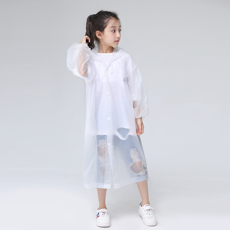 Chubasquero de goma EVA para niños, impermeable, grueso, transparente, impermeable