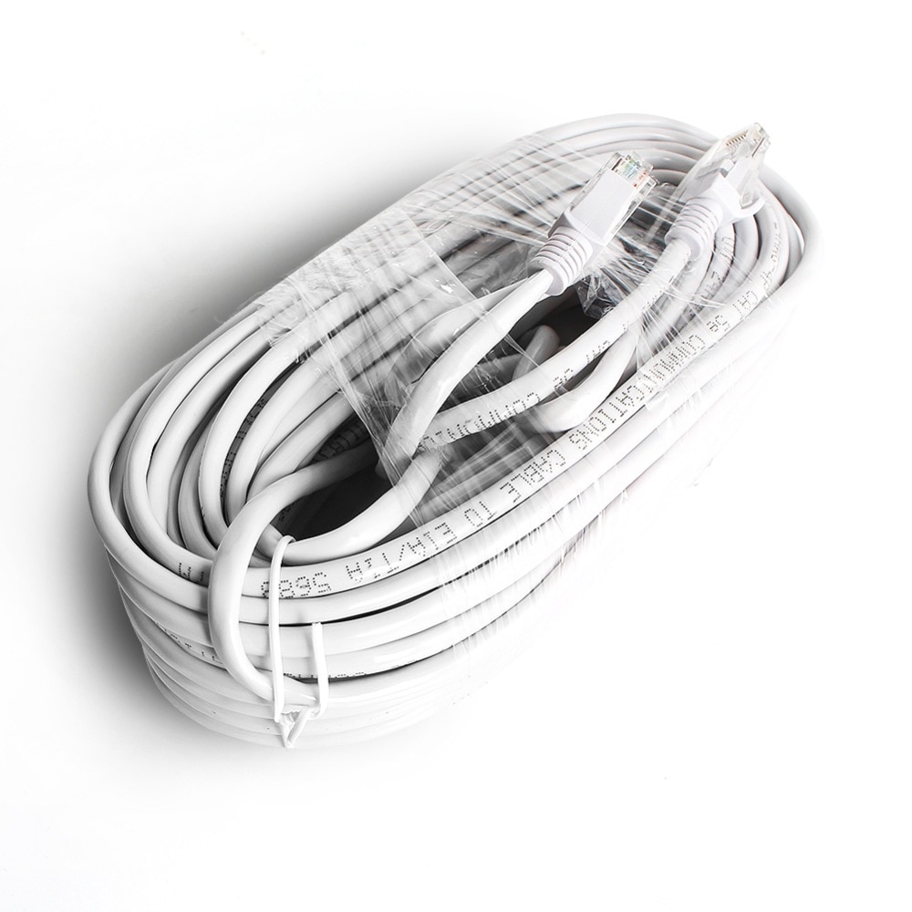 10m / 20m / 30m / 50m Gray CAT5/CAT-5e Ethernet Cable RJ45 CCTV Network Lan Cable For NVR System IP Cameras