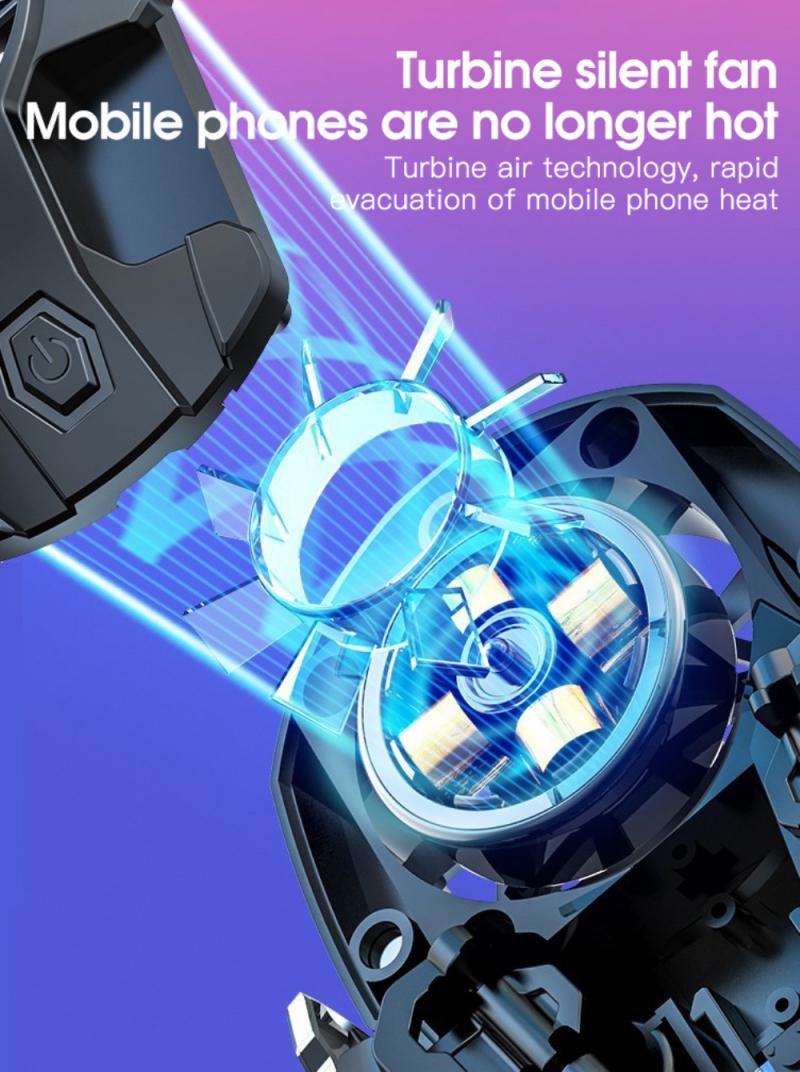 Universal Mobile Phone USB Game Cooler System Cooling Fan Gamepad Holder Stand Radiator For IPhone Huawei Samsung 2×buttons