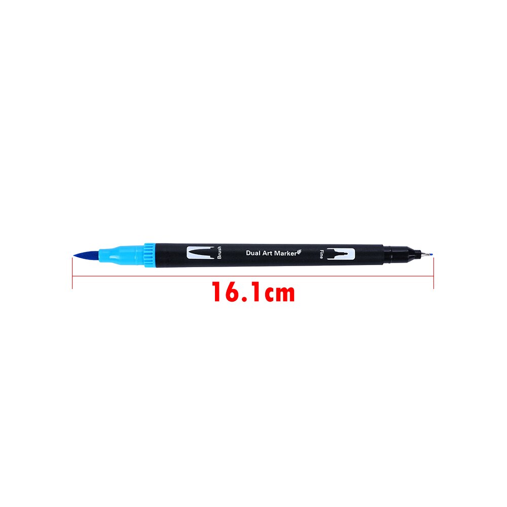 Caneta aquarela de cabeça dupla, caneta de aquarela com 12/18/24/36/48/72/100/unidades/pacote cores conjunto de marcador de cor, caneta de marcador de arte, canetas, material escolar