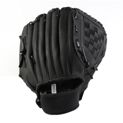 1Pc Outdoor Sports Youth Adult Left Hand Training Practice Softball Baseball Gloves Practice Equipment for Adult Man Woman Train: Black / L