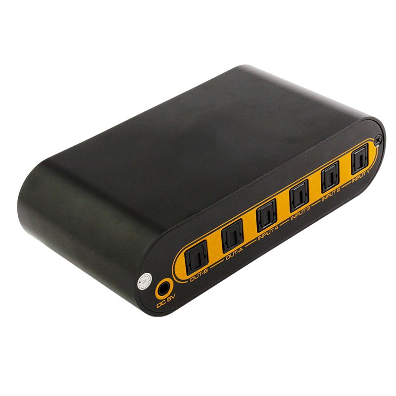 Audio Matrix 4 in 2 Out Digital Optical Audio Video Converter SPDIF Splitter Adapter LFX-ING