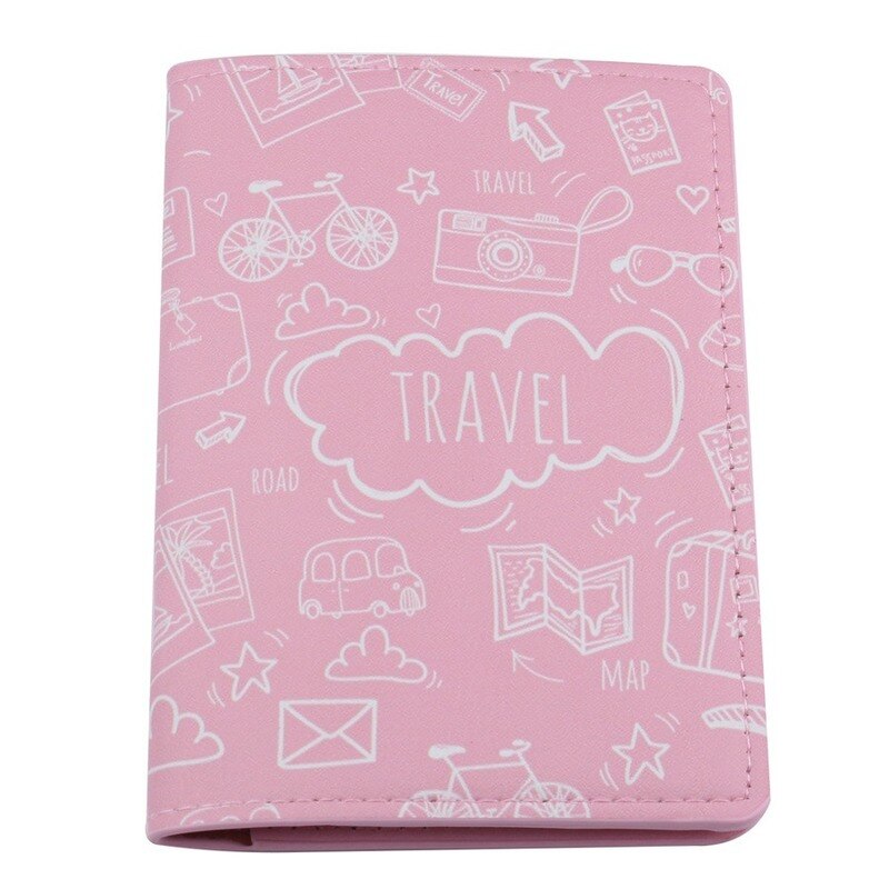 2022 Cover Travel Passport Cover Card Case Vrouwen Mannen Reizen Creditcardhouder Reizen Id &amp; Document Paspoorthouder: Pink01-A