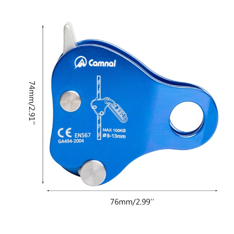 Outdoor Climbing Protector Fall Arrester Prevention Safety Rope Self-Locking Climbing Rope Grip Clamp for Rock Climbing Tree