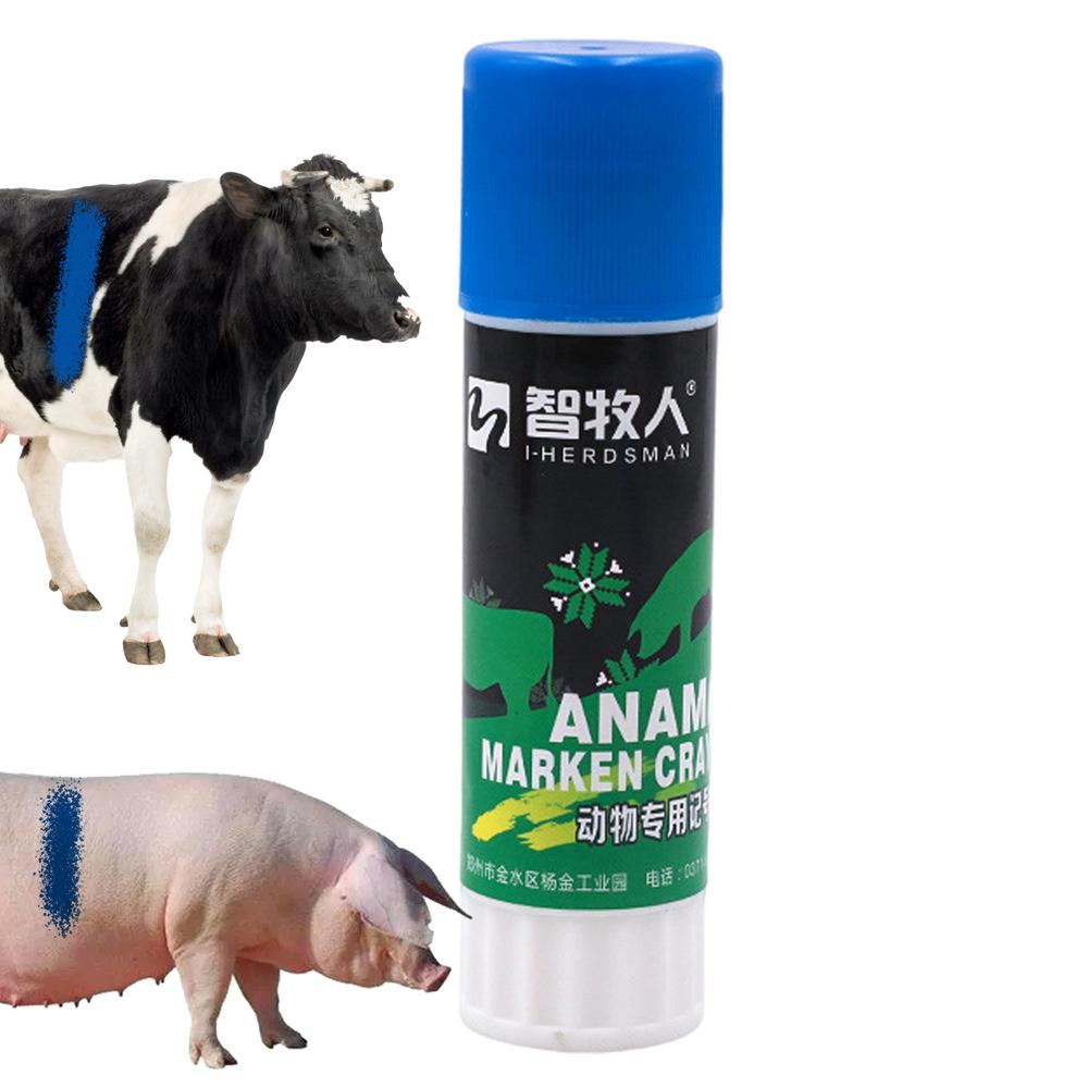 Lápiz para marcar crayones de cerdo y ganado, marcadores de cría de animales: Azul