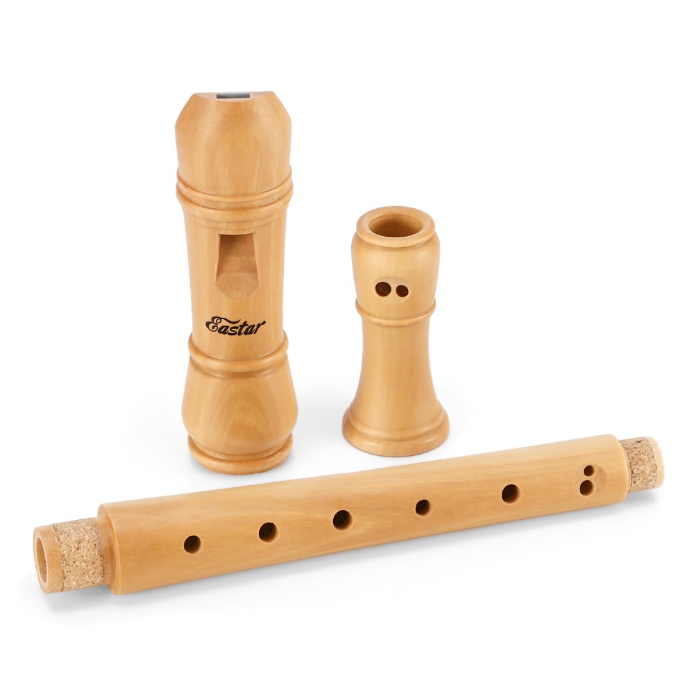 Eastar Maple Wood Soprano Recorder Set C Key Baroque Flute Recorders Instrument With Hard Case Top ERS-31BM