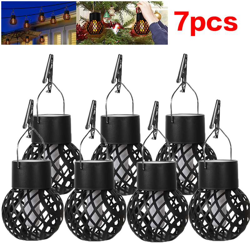 Luces solares para exteriores, linterna Retro, lámpara de llama colgante, iluminación de paisaje, luces de suelo, foco, decoración de jardín y hogar: Sea Blue