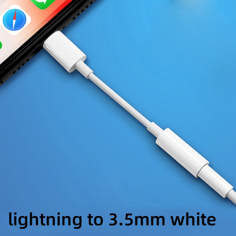 Adapter słuchawkowy Lightning na 3,5 mm, 8-pinowy na gniazdo 3,5 mm, ładowarka, rozdzielacz, konwerter do iPhone'a 14 13 12 11: green