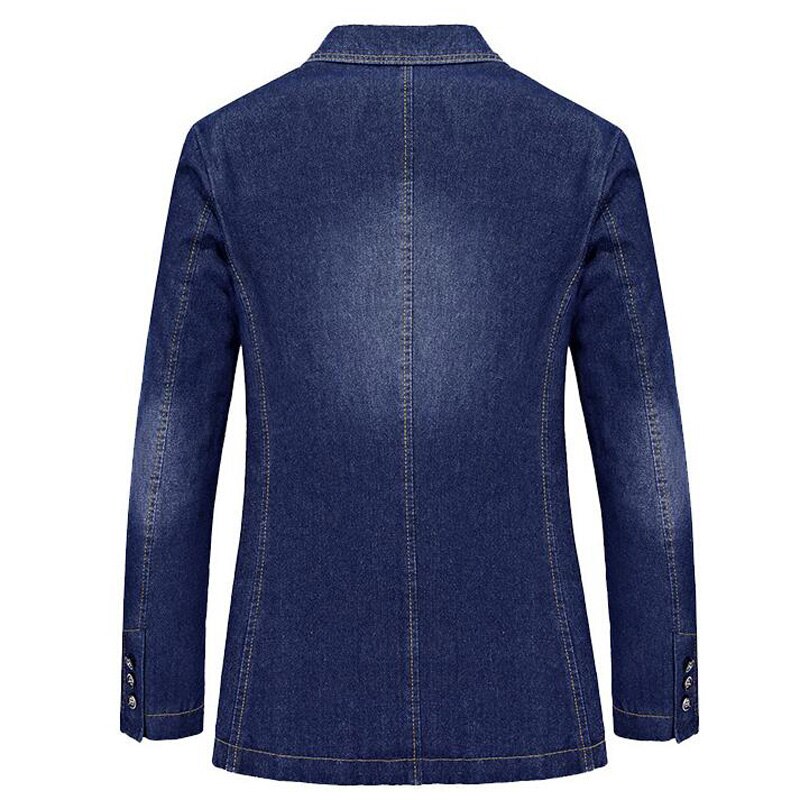 Denim blazer mænd jean blazer jakke slim fit jakkesæt til mænd casual blazer herre jakker