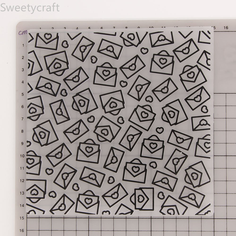 Love envelope Embossing Folders For Christmas Card Making Supplies Paper Craft Scrapbooking Plastic Embosser Stencil