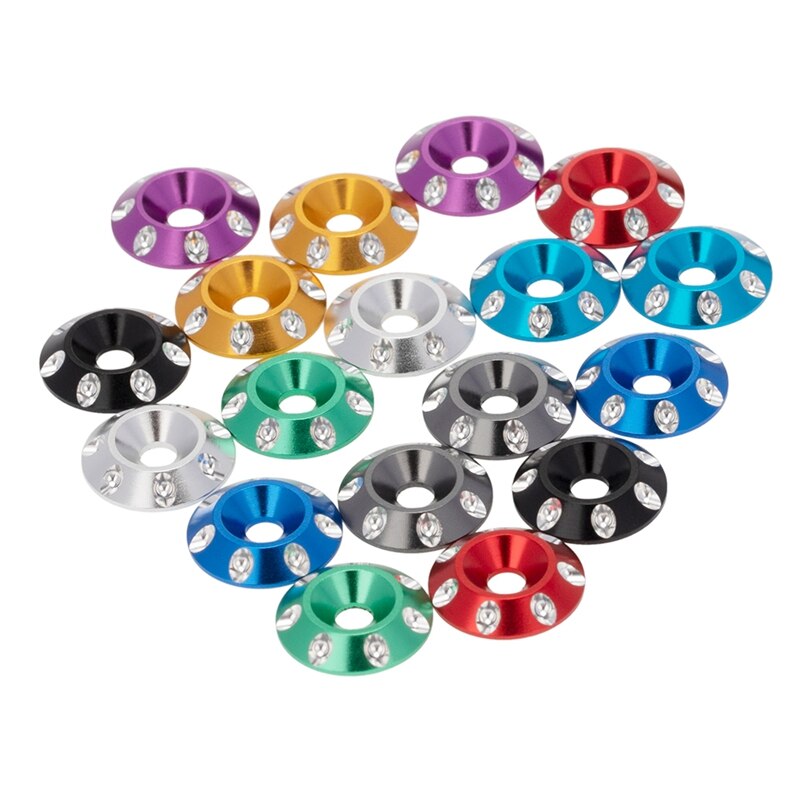 Metall Schwanz Flügel M3 Senkkopf Schrauben Scheiben für 1/10 Skala Off Road Buggy Monster Truck RC Dift Autos