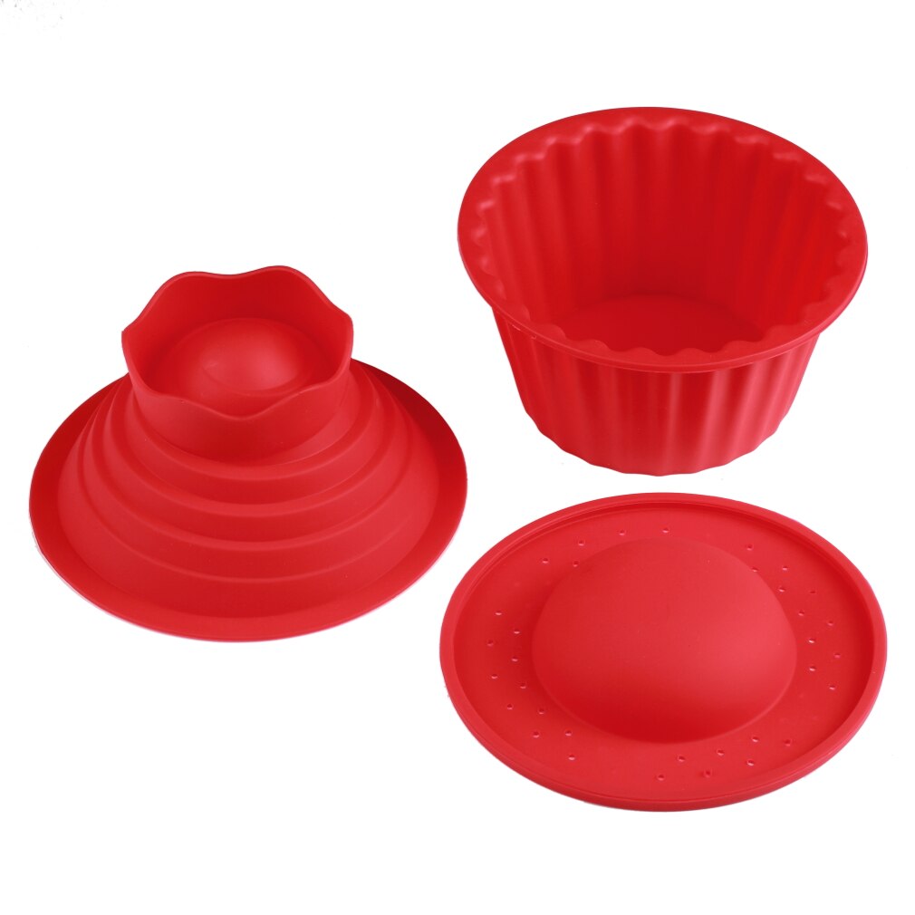 High Silicone Giant Cupcake Mold,3 PCS Big Top Cupcake Silicone Mould Heat Resistant Bake tools Baking Maker: Default Title