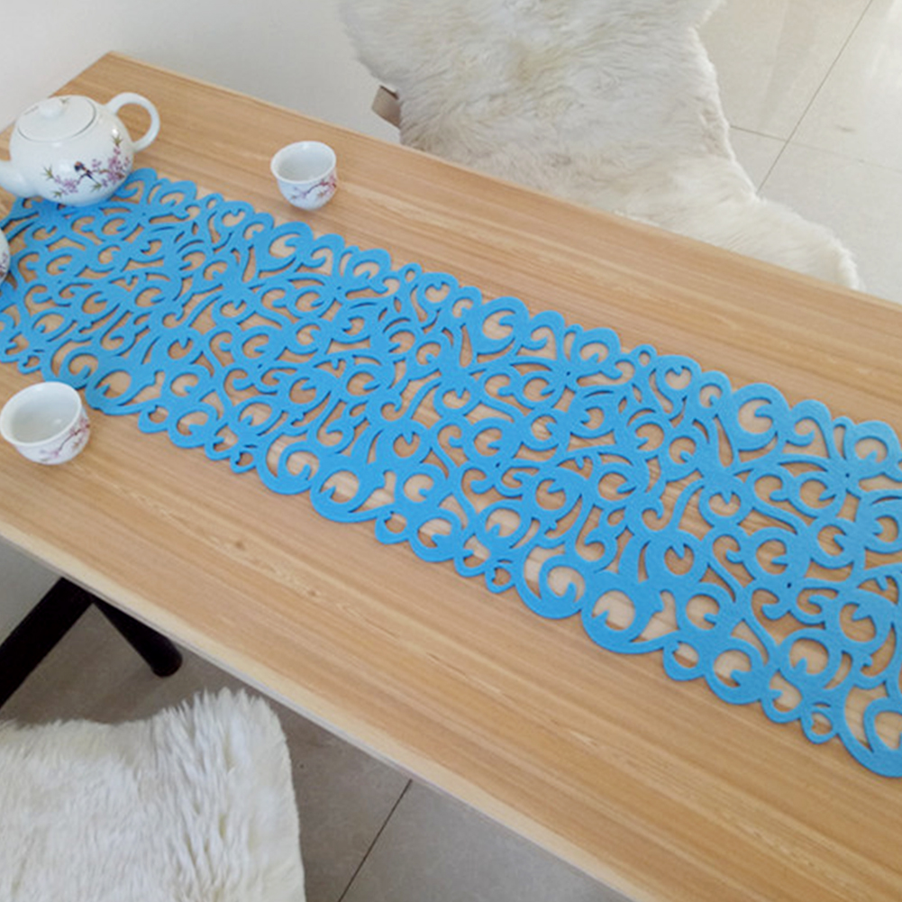 Mantel de fieltro, manteles individuales para mesa, decoraciones para el hogar: blue