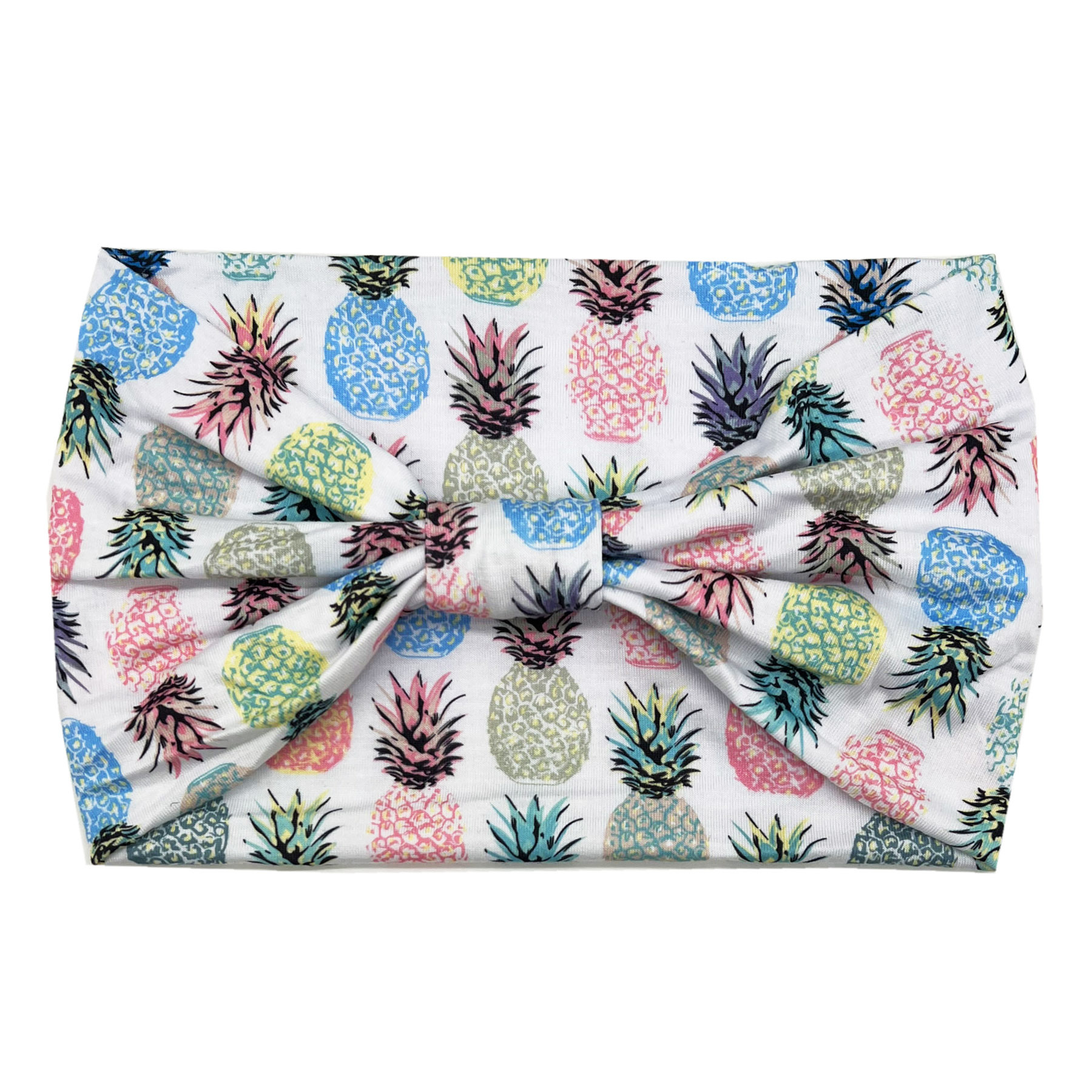 Frugtprint brede hovedbind til kvinder boho knudrede elastiske strandhårbånd til piger hårtilbehør turban bandage