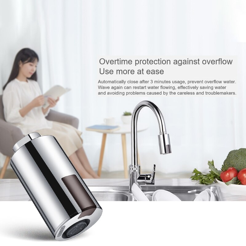 Inteligentny bezdotykowy kran czujnik na podczerwień adapter zlew woda oszczędzanie automatyczne krany adapter dyszy robić kuchni łazienka