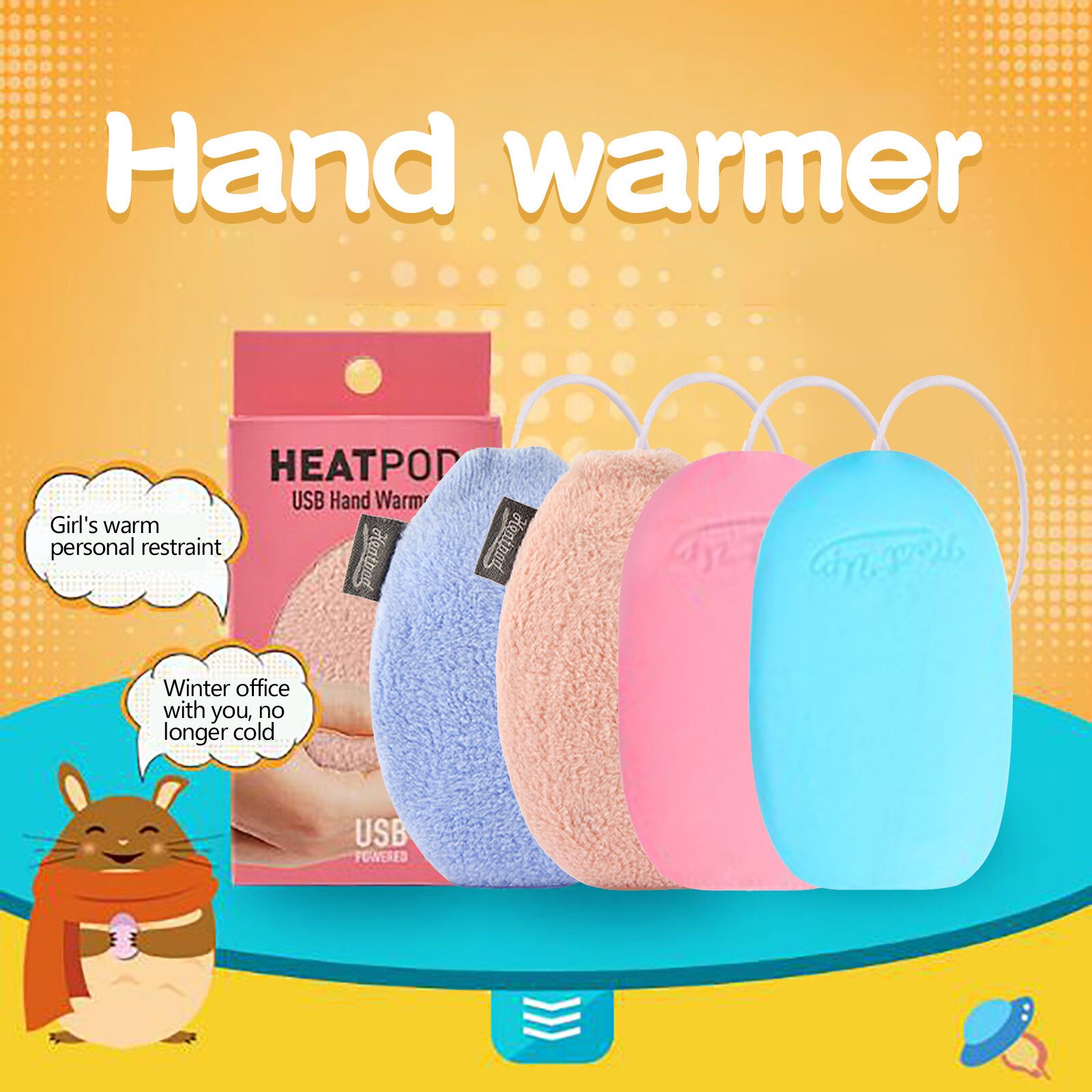Warm Water Fles Handwarmer Usb Plug Met Mini Handwarmer Creatieve Pluche Cover Handwarmer Bouillotte Calentador De manos