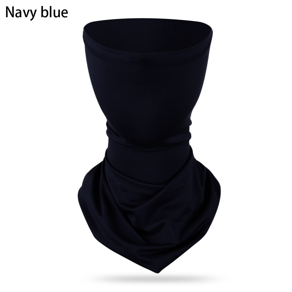 Foulard magique respirant, masque facial fin, cache-cou, bandana, cagoule de sport, cyclisme, demi-foulards: Bleu marine