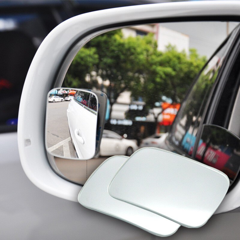 Verstelbare Auto Dodehoekspiegel 360 ° Rotatie Hd Glas Frameloze Convex Achteruitkijkspiegel Extra Spiegels Rijden Veiligheid Voor Suv Auto
