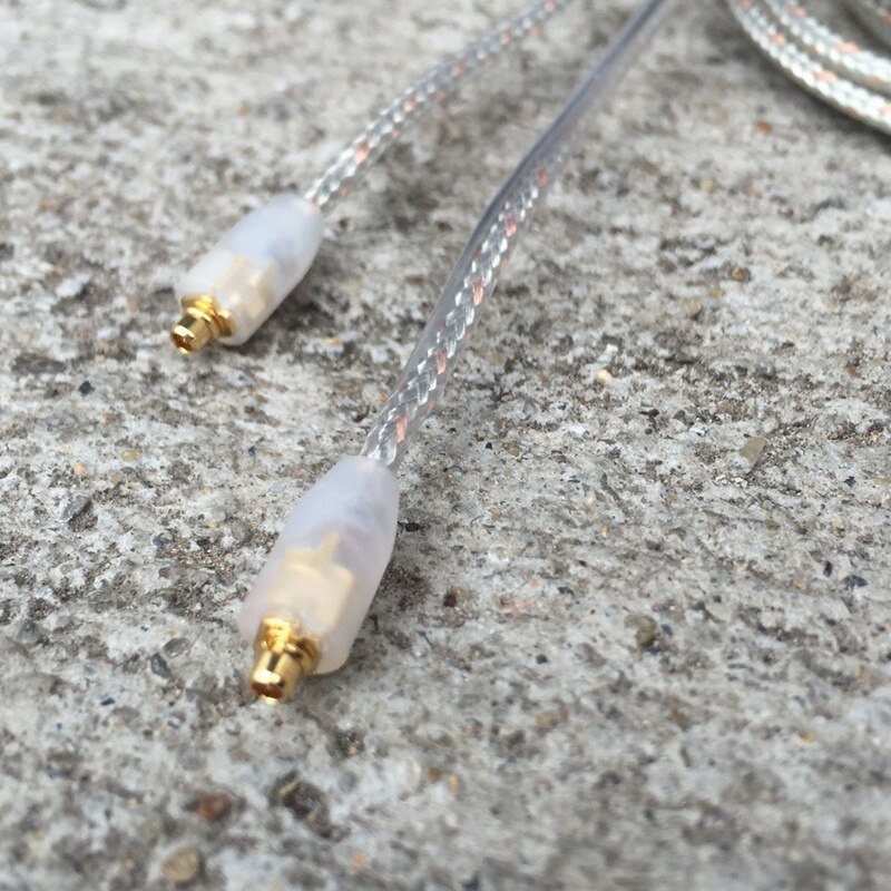 64 cali/1.6 metrów biały kabel robić słuchawek słuchawek przewód drutu dla SHURE SE215 SE315 SE425 SE535 TH904 kabel audio czarny-1.2m