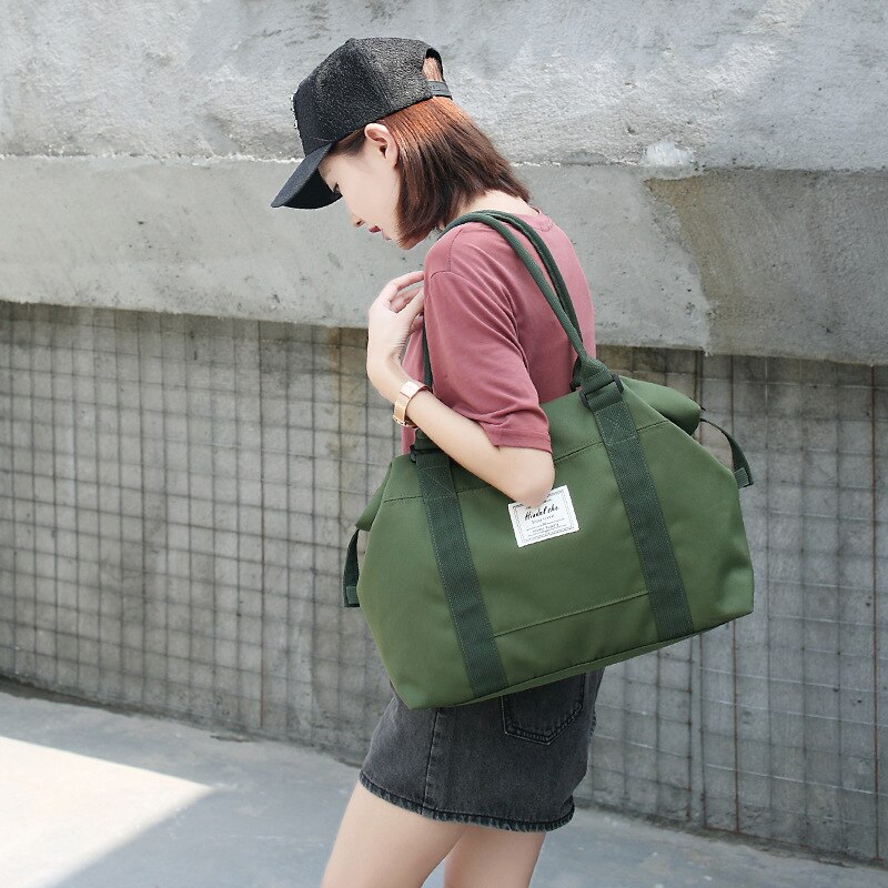 Dy bagagem de viagem curta bolsa de viagem feminina coreano-estilo mão bolsa em forma de pequeno grande