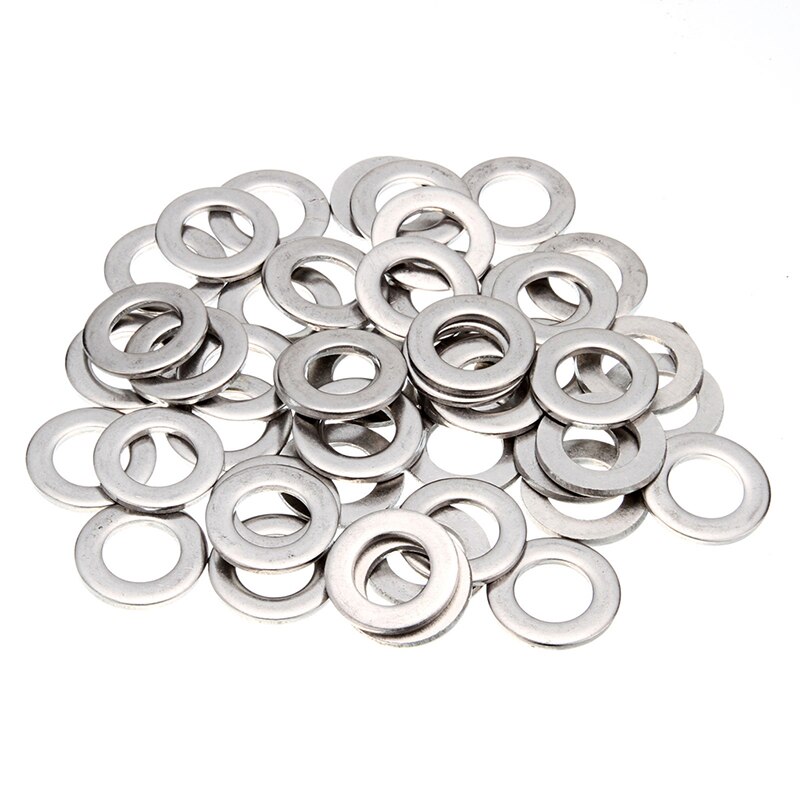 20pcs M8 304 Stainless Steel Flat Plain Washer Spacer Silver Tone