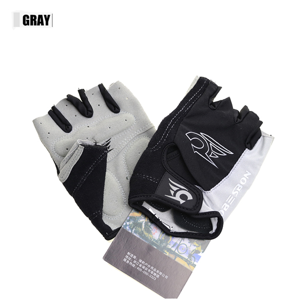 Radfahren Handschuhe Volle Halbe Finger Fahrrad Handschuhe Männer Frauen Sport Fahrrad Anti Unterhose Gel Pad Atmungsaktiv Motorrad MTB Straße Stoßfest: grau halb Finger / M
