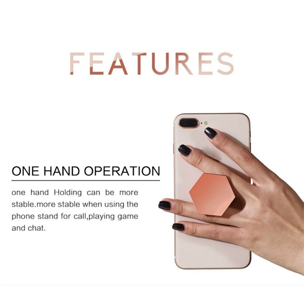 Plating Pocketsocket Support Finger Grip Holder Stand for IPhone X Samsung Huawei Pocket Socket Air Bag Cell Phone Bracket Mount