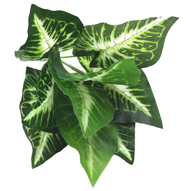 Kunstige blade gren retro grønt blad til boligindretning bryllup planter imiteret stof løv værelse dekoration: 9