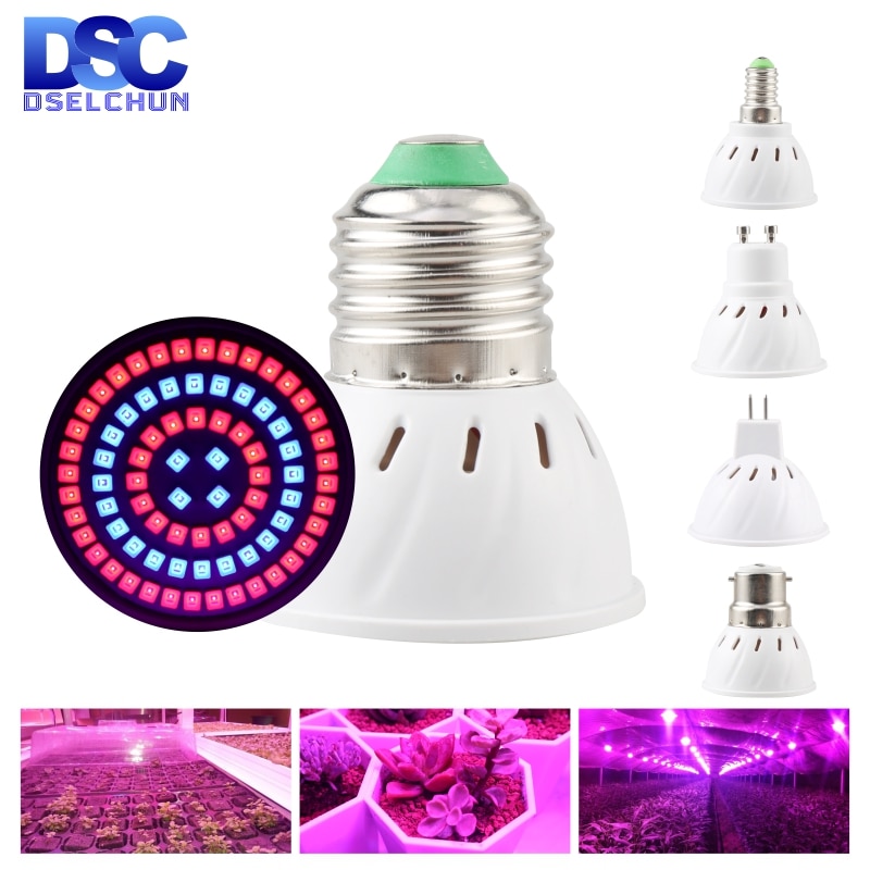 Ampoule de croissance Led E27 E14 GU10 MR16 B22, 220V, éclairage horticole à spectre complet pour Aquarium de plantes, fleurs