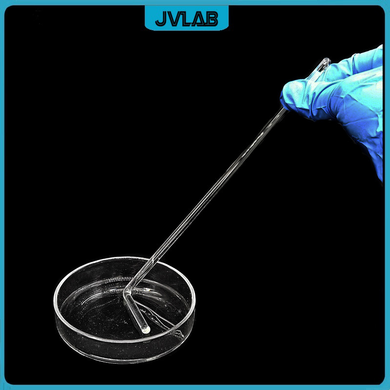 Glass Cell Spreader L-shape Cell Coating Bar Cell Culture Dish Coated Stick Width 50mm Cell Applicator Spatula Push Plates 10/PK