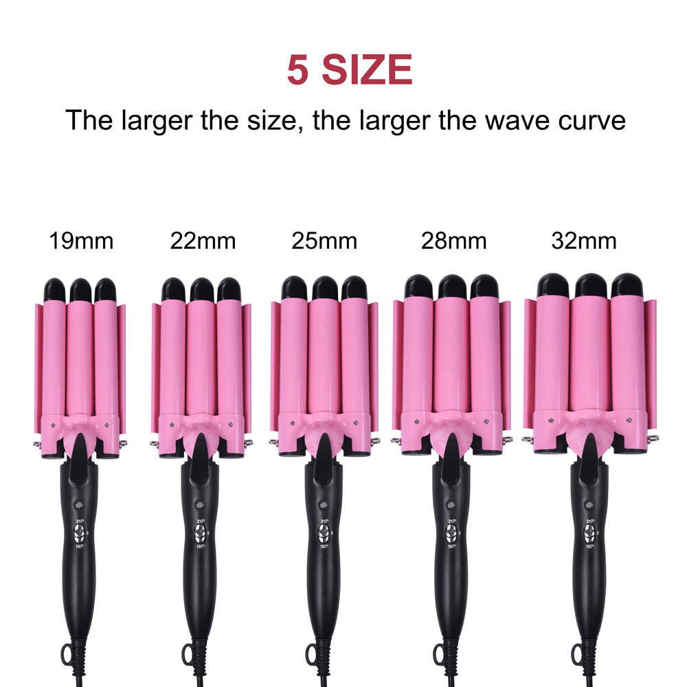 Professionele Haar Krultang Keramische Triple Vat Haar Krultang Strijkijzers Haar Wave Waver Styling Tools Haar Styler Wand