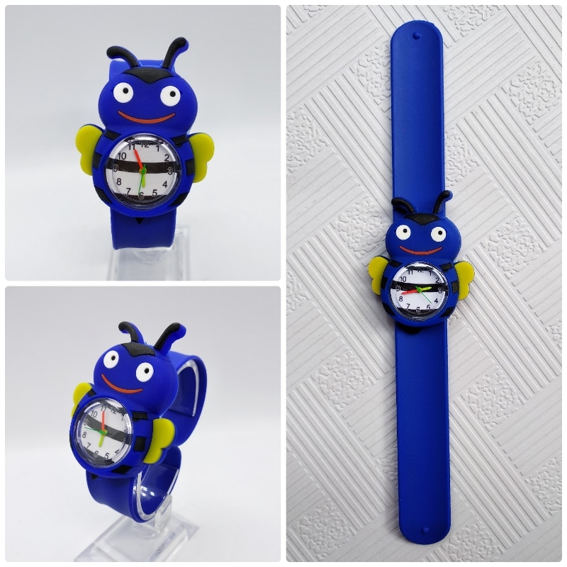 Combineren verschillende dieren Bloem Lieveheersbeestje Kids Slap Horloge Sport Pat Horloges Voor Kinderen Student Baby Cadeau Kind Horloges