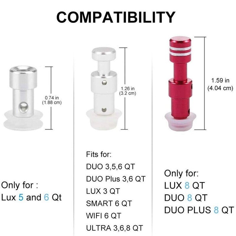 Float Valve for Pressure Cooker DUO80 6 Quart Duo 6 Mini 3 Quart Replacement Floater Valve for Midea Pressure Cooker